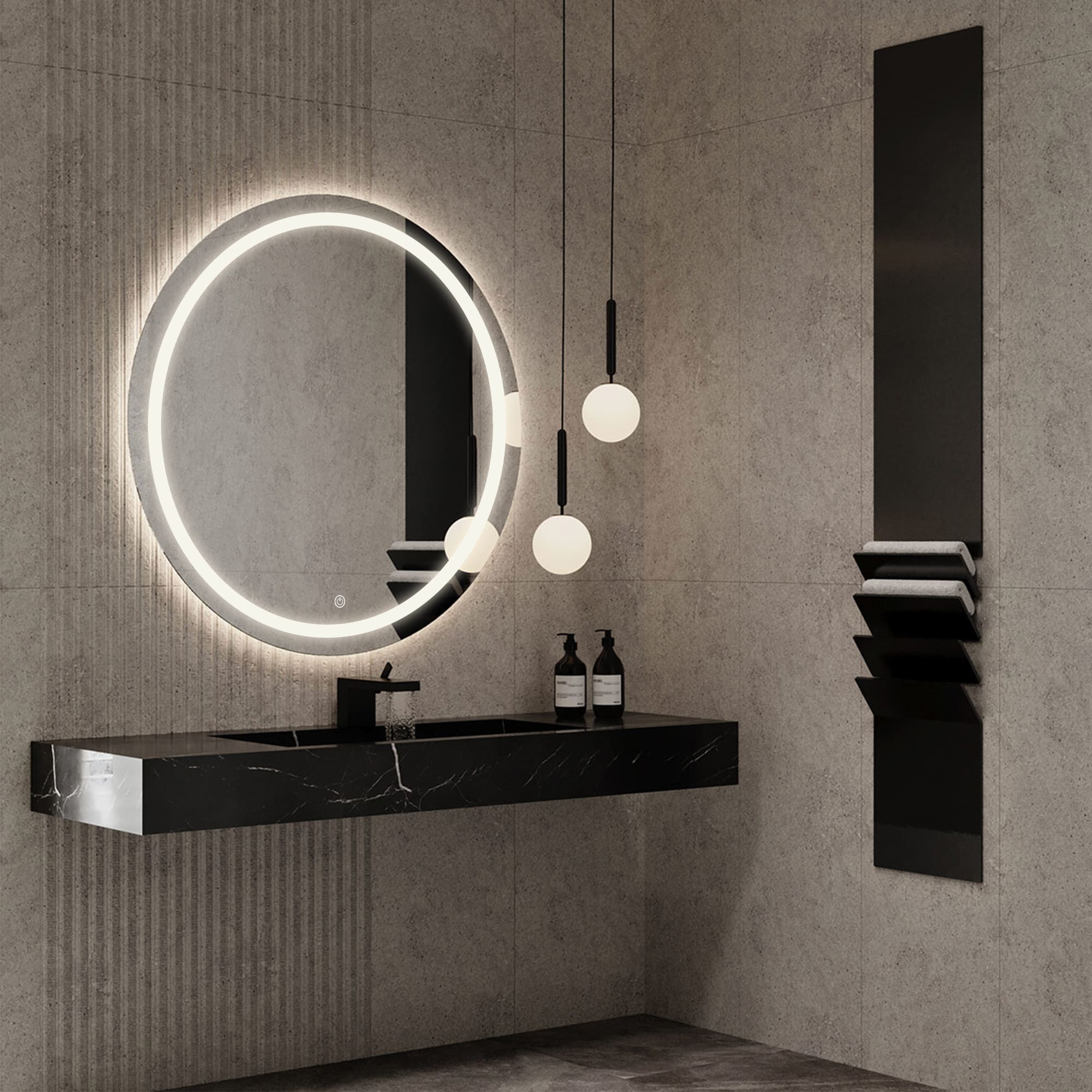 mercury LED mirror for bathroom