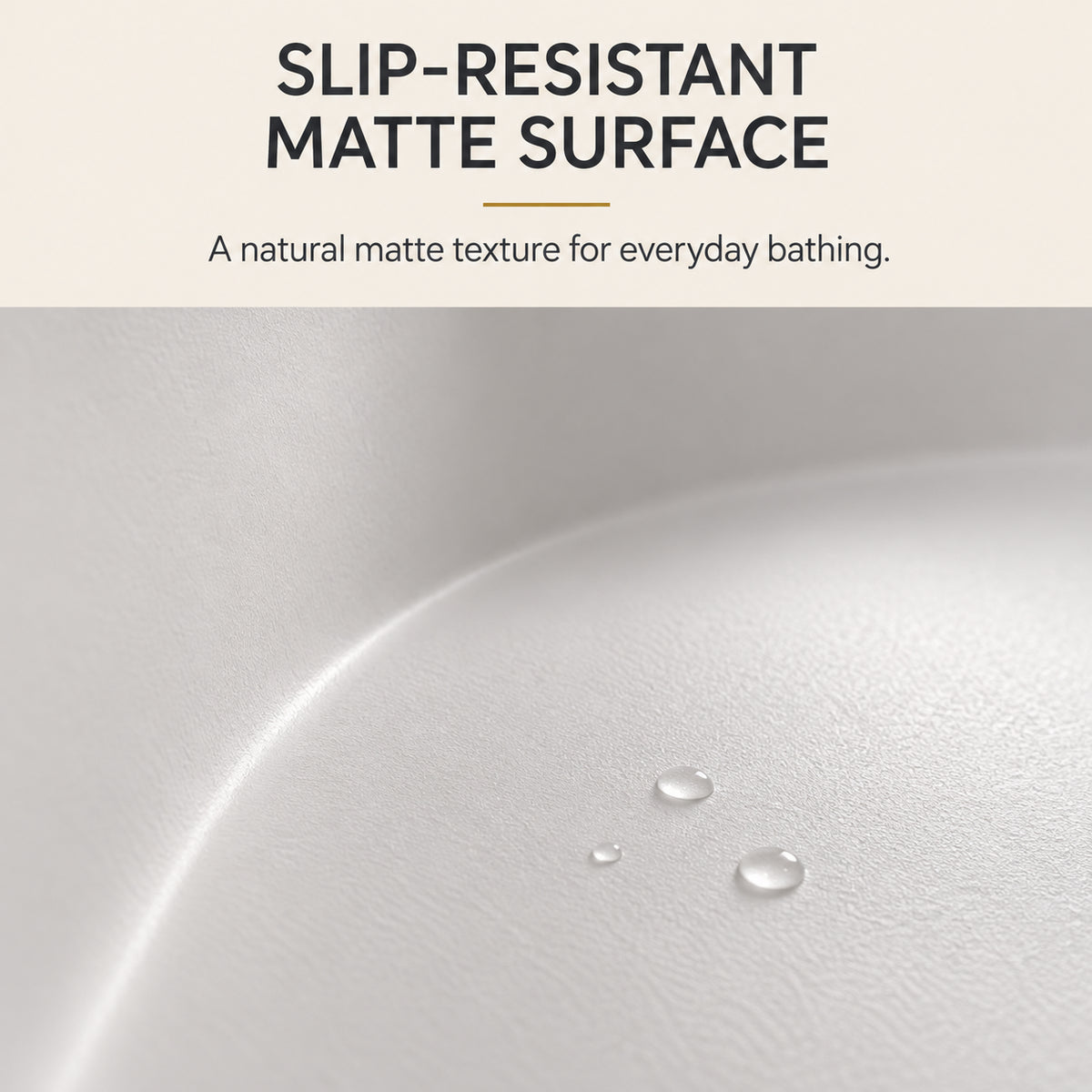 neruma 51 inch matte white solid surface bathtub matte surface detail